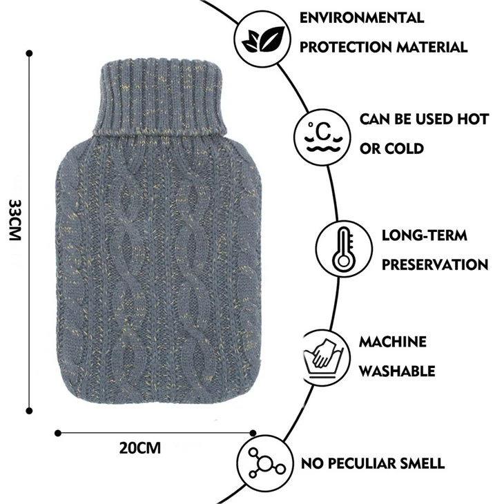 removable hot water bottle cover
