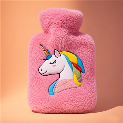 कशीदाकारी फलालैन गर्म पानी की बोतल कवर